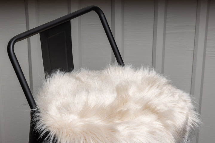 Venture Home Katy Polyester Fake Fur - 34*34-  -Round-Beige