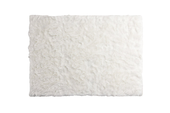 Venture Home Katy Polyester Fake Fur - 230*160-  -Rectangular-White