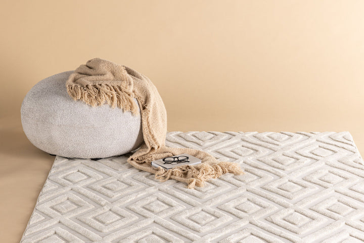 Venture Home Pia Polyester Shaggy - 230*160-  -Rectangular-White