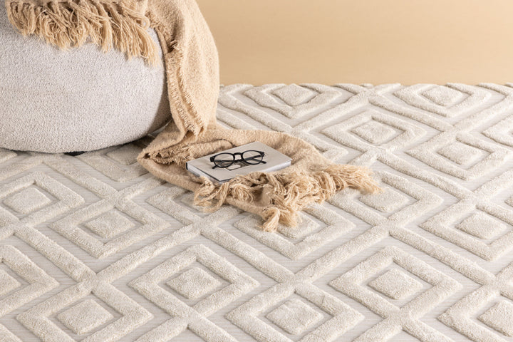 Venture Home Pia Polyester Shaggy - 290*200-  -Rectangular-White