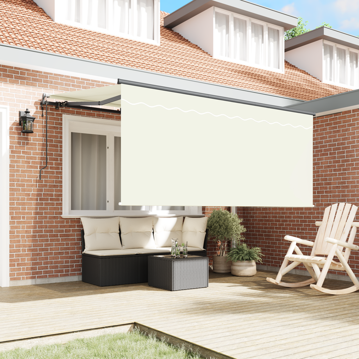 Utrækkelig Markise Creme 300 x 200 cm Stof