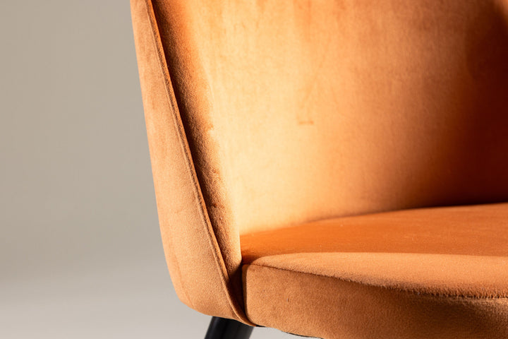 Venture Home Velvet Matstol 2-pack - Svart / Rost