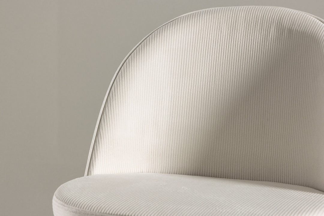 Venture Home Velvet Dining Chair 2-pack - Black Legs / Cream Corduroy