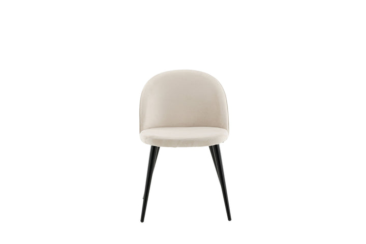 Venture Home Velvet Matstol 2-pack - Svart / Créme