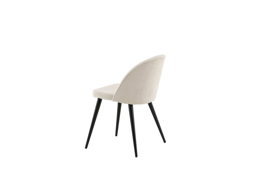 Venture Home Velvet Matstol 2-pack - Svart / Créme