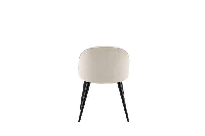 Venture Home Velvet Matstol 2-pack - Svart / Créme