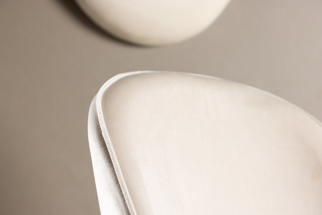 Venture Home Velvet Matstol 2-pack - Svart / Créme