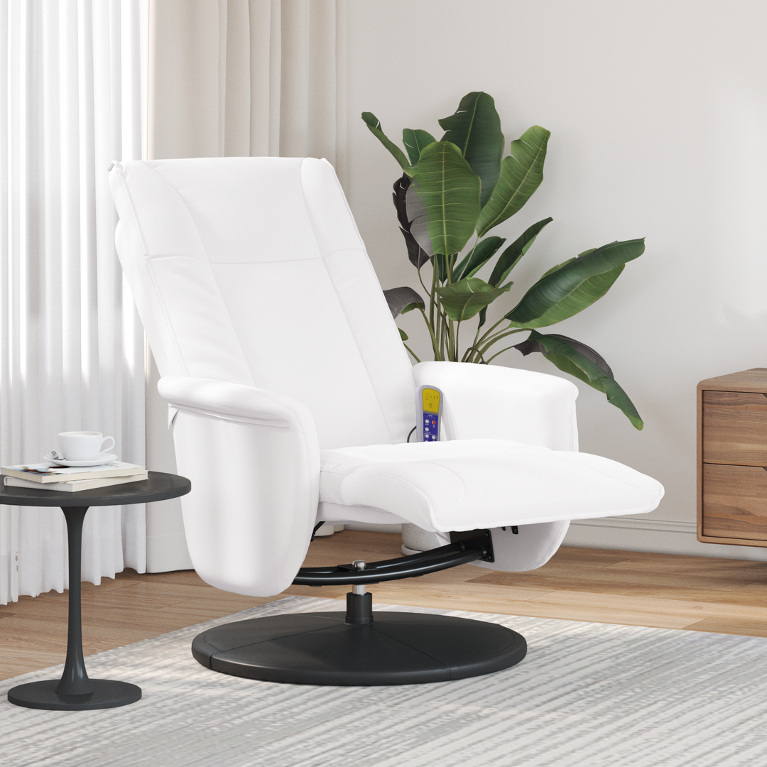 Svingende Massage Recliner Stol Hvid 71 x 90 x 105 cm