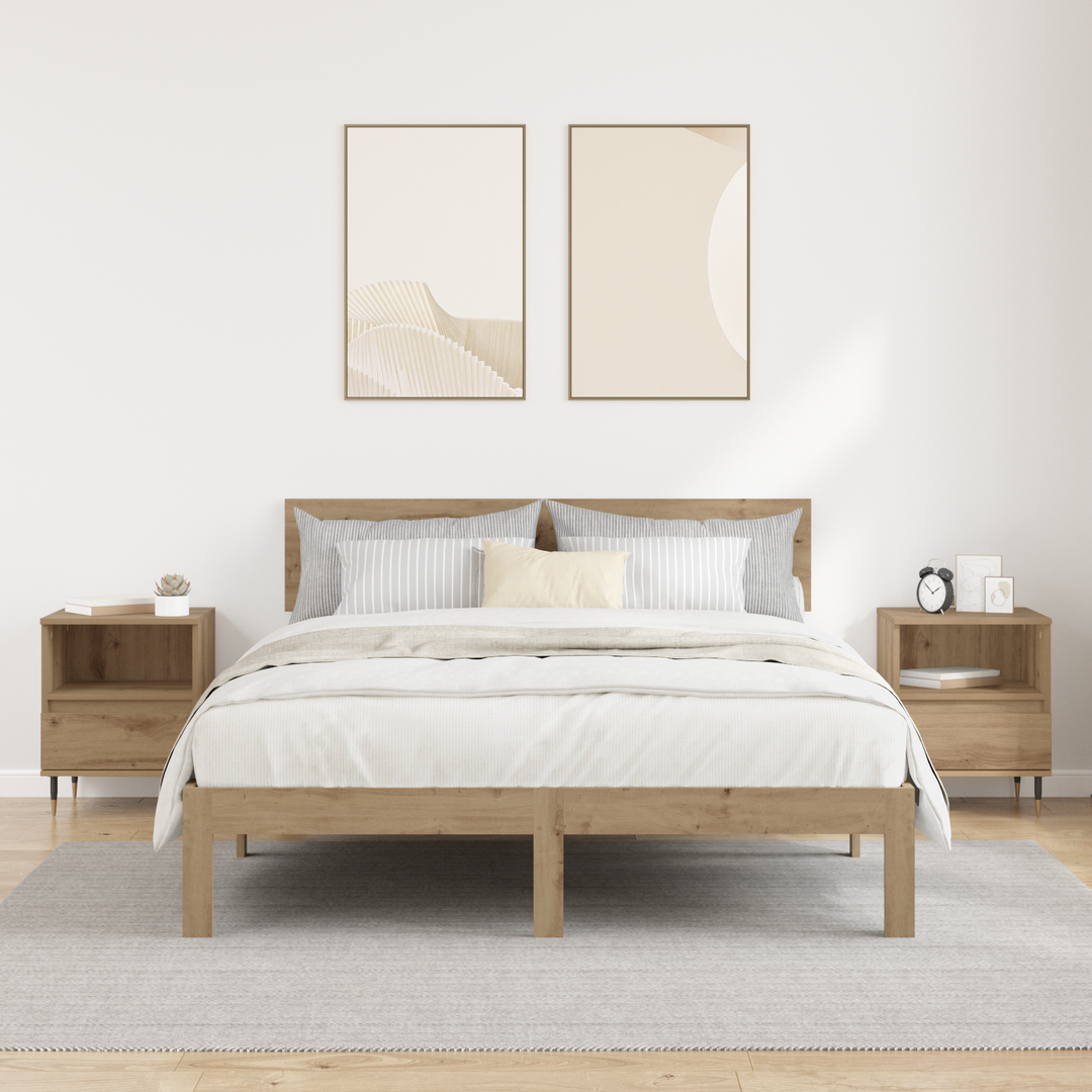 Natskab 2 pcs Artisan Egetræ 40 x 35 x 50 cm Konstrueret træ