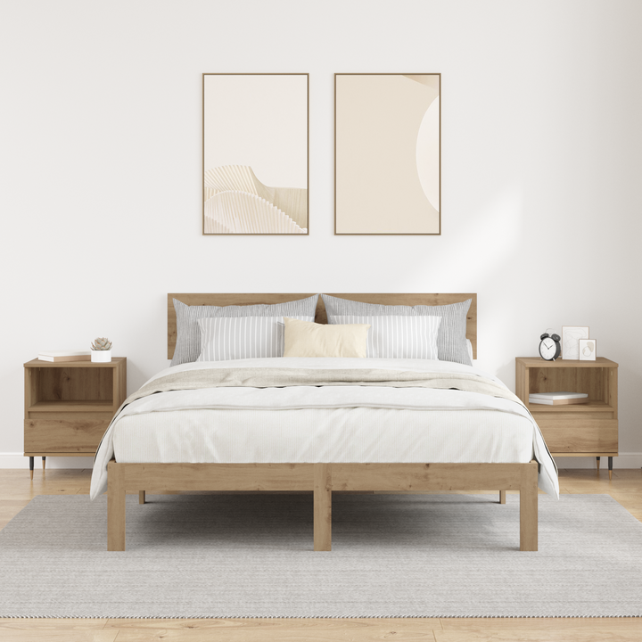 Natskab 2 pcs Artisan Egetræ 40 x 35 x 50 cm Konstrueret træ