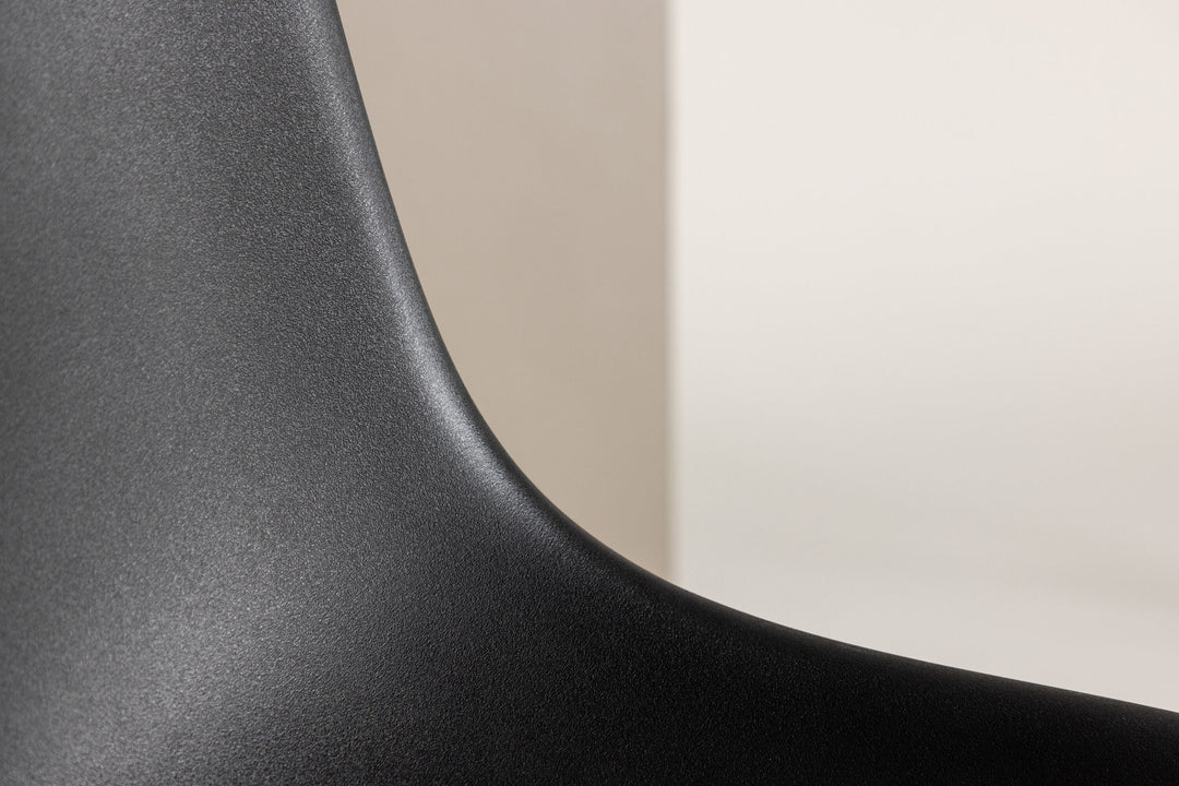Venture Home Polar Plastic Dining Chair 2-pack - Black Legs / Black Plastic