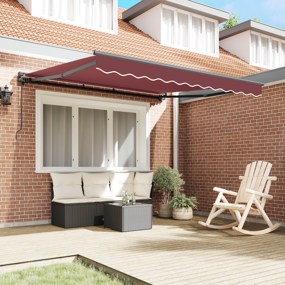Markiseramme Bordeaux 300 x 250 cm Polyester med PU belægning