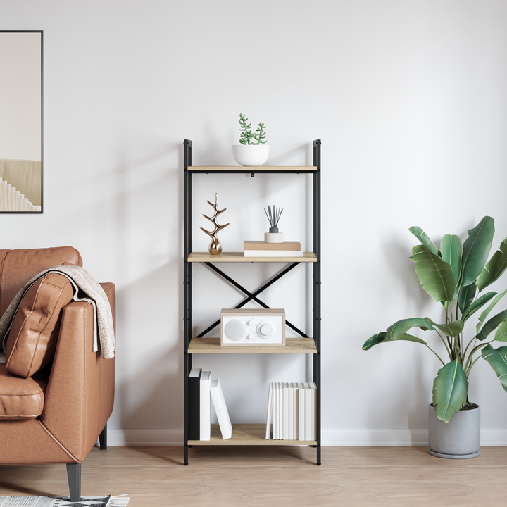 Bogreol Sonoma eg 56 x 34 x 133,5 cm Konstrueret træ