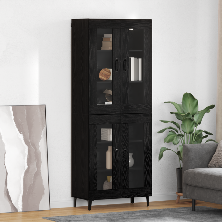 Highboard Sort eg 69,5 x 34 x 180 cm Konstrueret træ