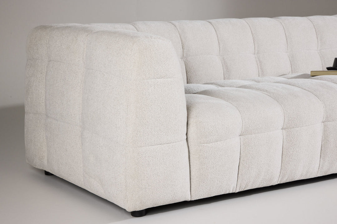 Venture Home Malou 3-Seat Sofa - Beige Fabric