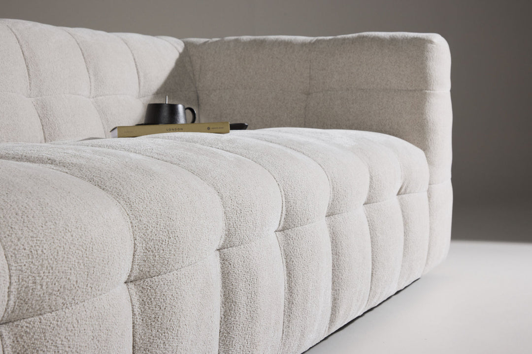 Venture Home Malou 3-Seat Sofa - Beige Fabric