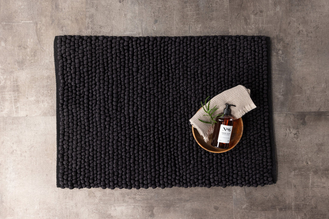 Venture Home Wilmer Polyester/Cotton - 50*80-  -Rectangular-Black