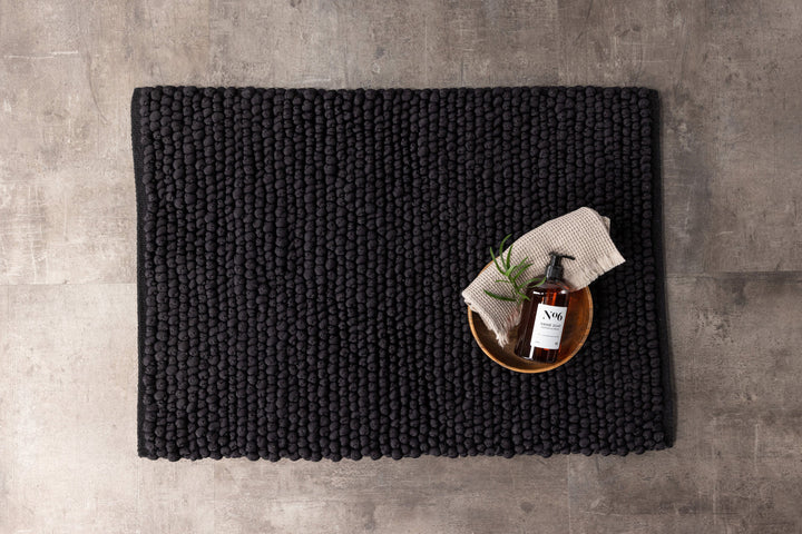 Venture Home Wilmer Polyester/Cotton - 50*80-  -Rectangular-Black