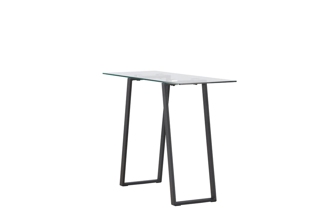 Venture Home Horten Desk - Chrome (silver) / Clear glass Glass