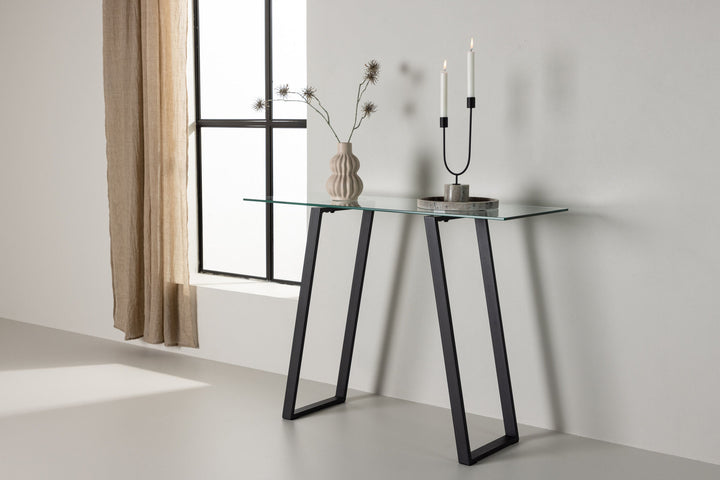 Venture Home Horten Desk - Chrome (silver) / Clear glass Glass
