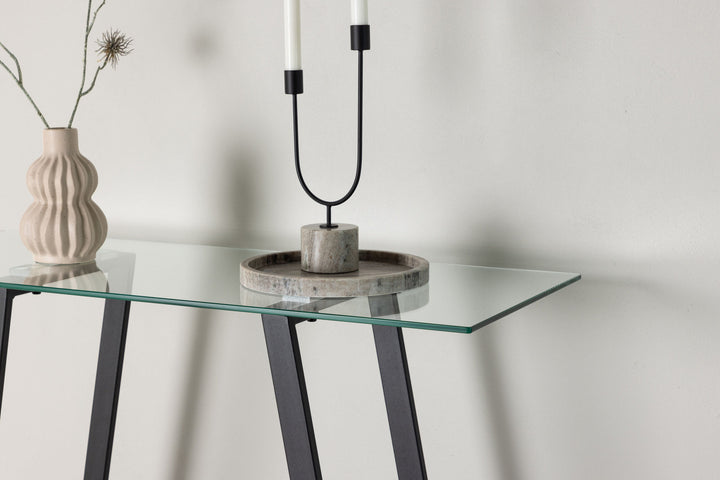 Venture Home Horten Desk - Chrome (silver) / Clear glass Glass