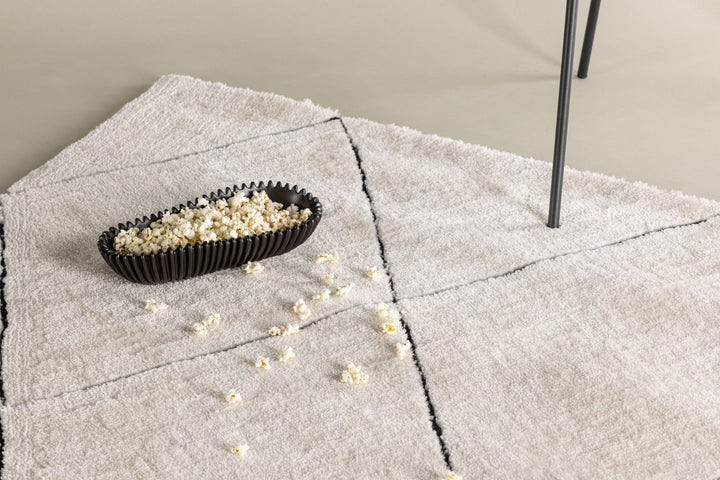 Venture Home Patrik Polyester Shaggy - 230*160-  -Rectangular-White/Black