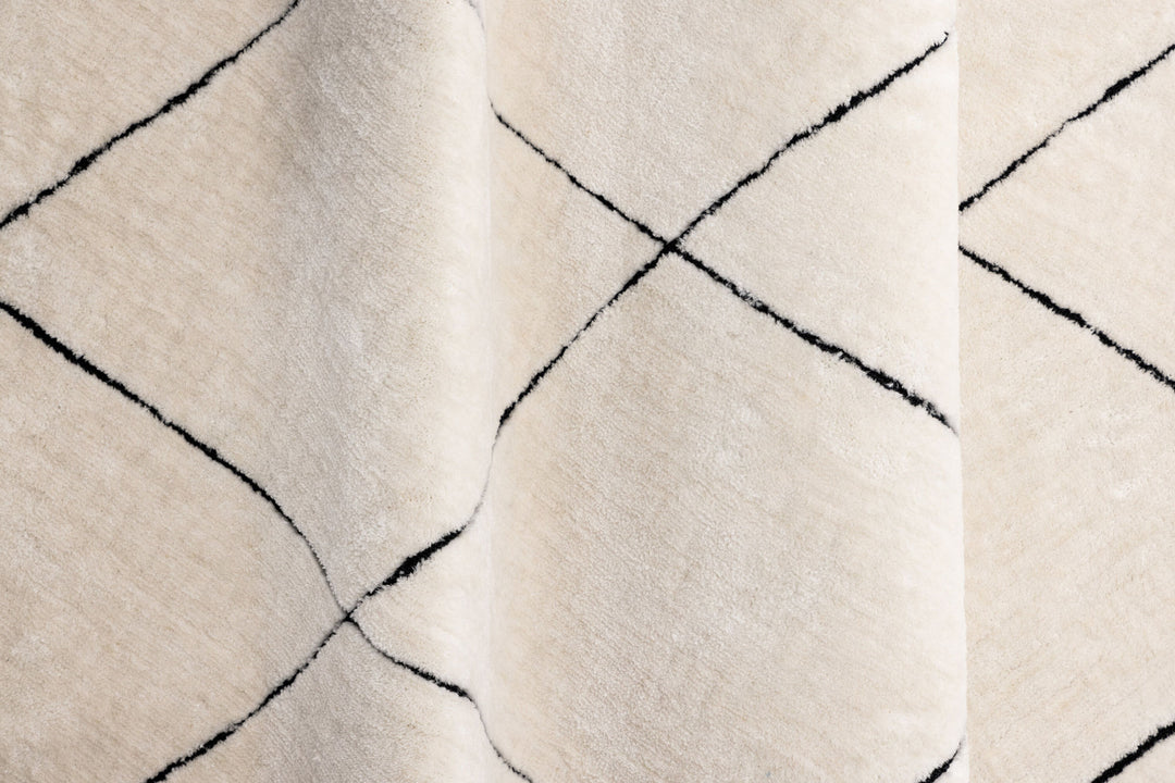 Venture Home Patrik Polyester Shaggy - 290*200-  -Rectangular-White/Black
