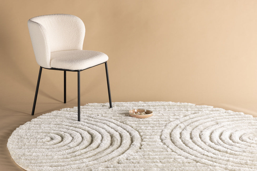 Venture Home Niklas  Polyester - 200*200-  -Round-White