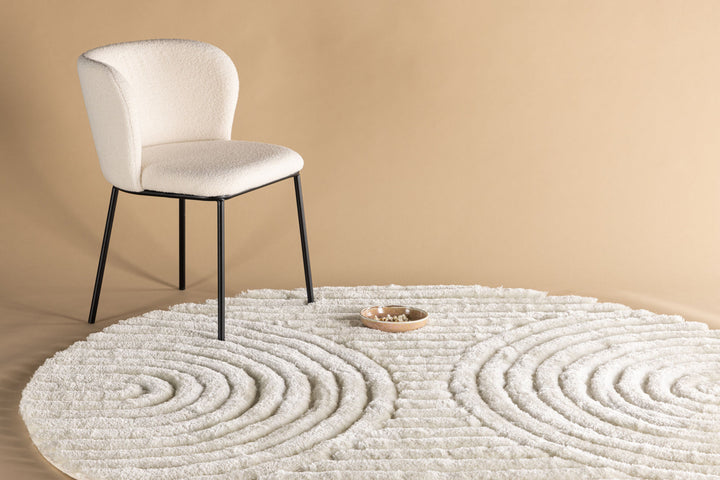 Venture Home Niklas  Polyester - 200*200-  -Round-White
