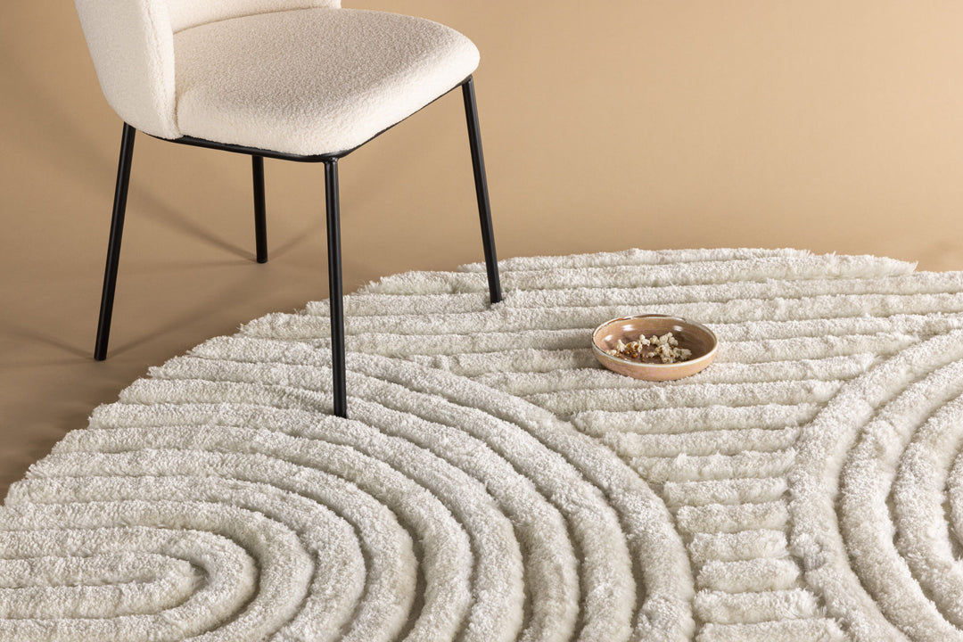 Venture Home Niklas  Polyester - 200*200-  -Round-White