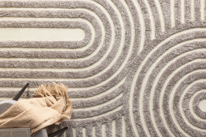 Venture Home Nikita  Poly-cotton Canvas - 230*160-  -Rectangular- Grey/White