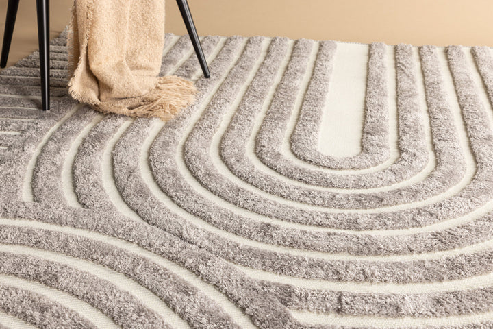 Venture Home Nikita  Poly-cotton Canvas - 290*200-  -Rectangular-Grey/White