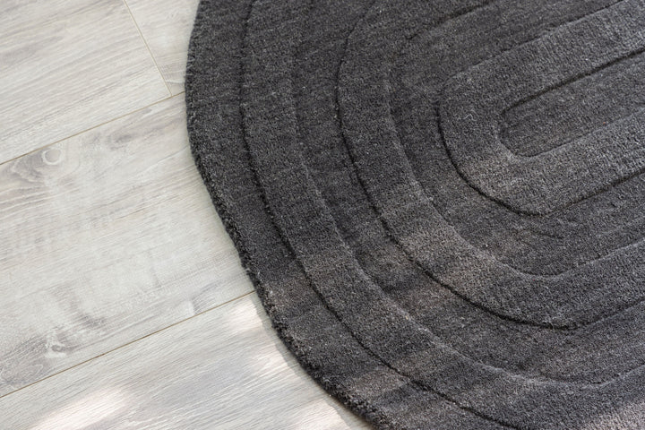 Venture Home Nora Wool - 50*80-  -Half Moon-Charcoal