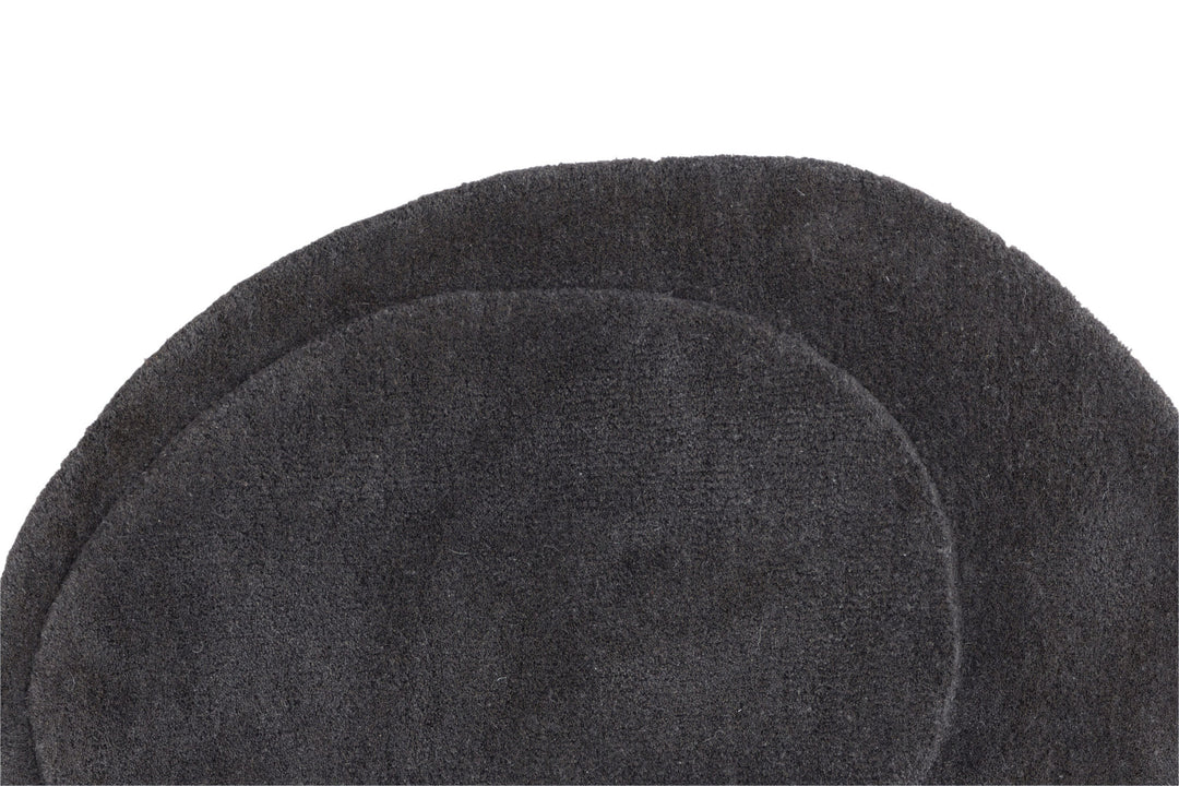 Venture Home Sten Wool Blend w Cloth backing - 50*75-  -Oval -Dark grey