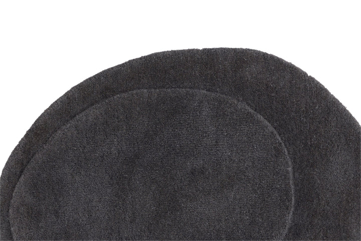 Venture Home Sten Wool Blend w Cloth backing - 50*75-  -Oval -Dark grey