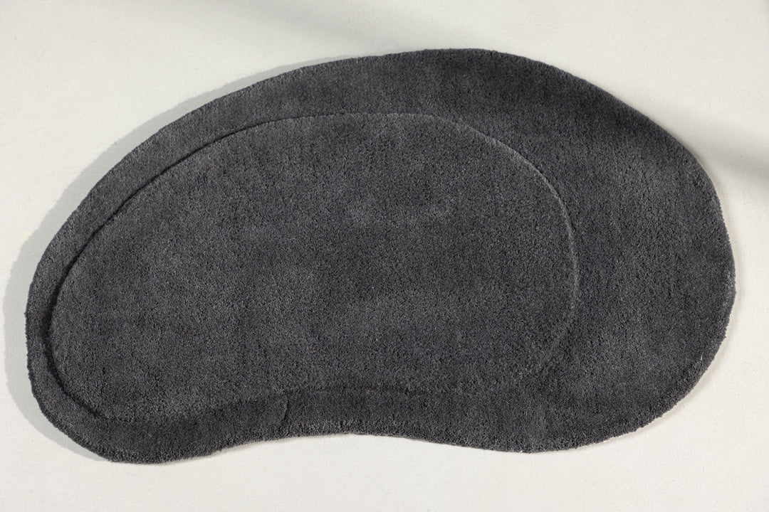 Venture Home Sten Wool Blend w Cloth backing - 50*75-  -Oval -Dark grey
