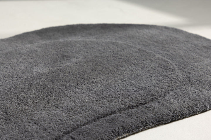 Venture Home Sten Wool Blend w Cloth backing - 50*75-  -Oval -Dark grey