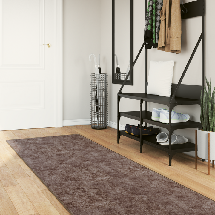 Tæppe Runner MARSA Grå 100 x 250 cm Polyester og PVC