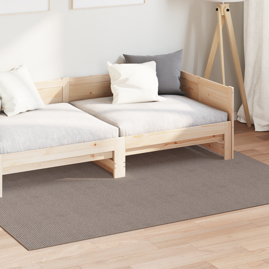 Områdetæpper Rektangulær LUGO Gråbrun 160 x 230 cm Polyester