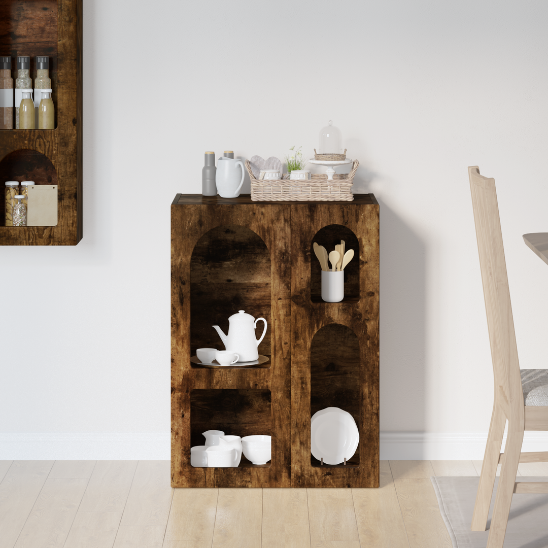 Sideboard ELST Røget eg 59 x 35 x 80.5 cm Konstrueret træ