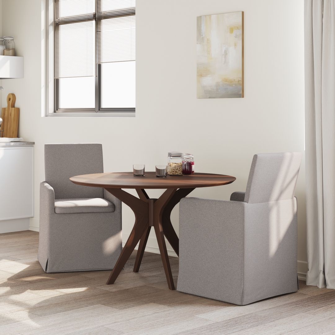 Spisestole 2 pcs Gråbrun 57 x 67 x 95 cm Stof