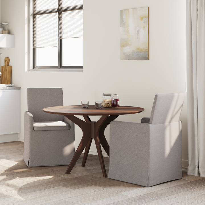 Spisestole 2 pcs Gråbrun 57 x 67 x 95 cm Stof