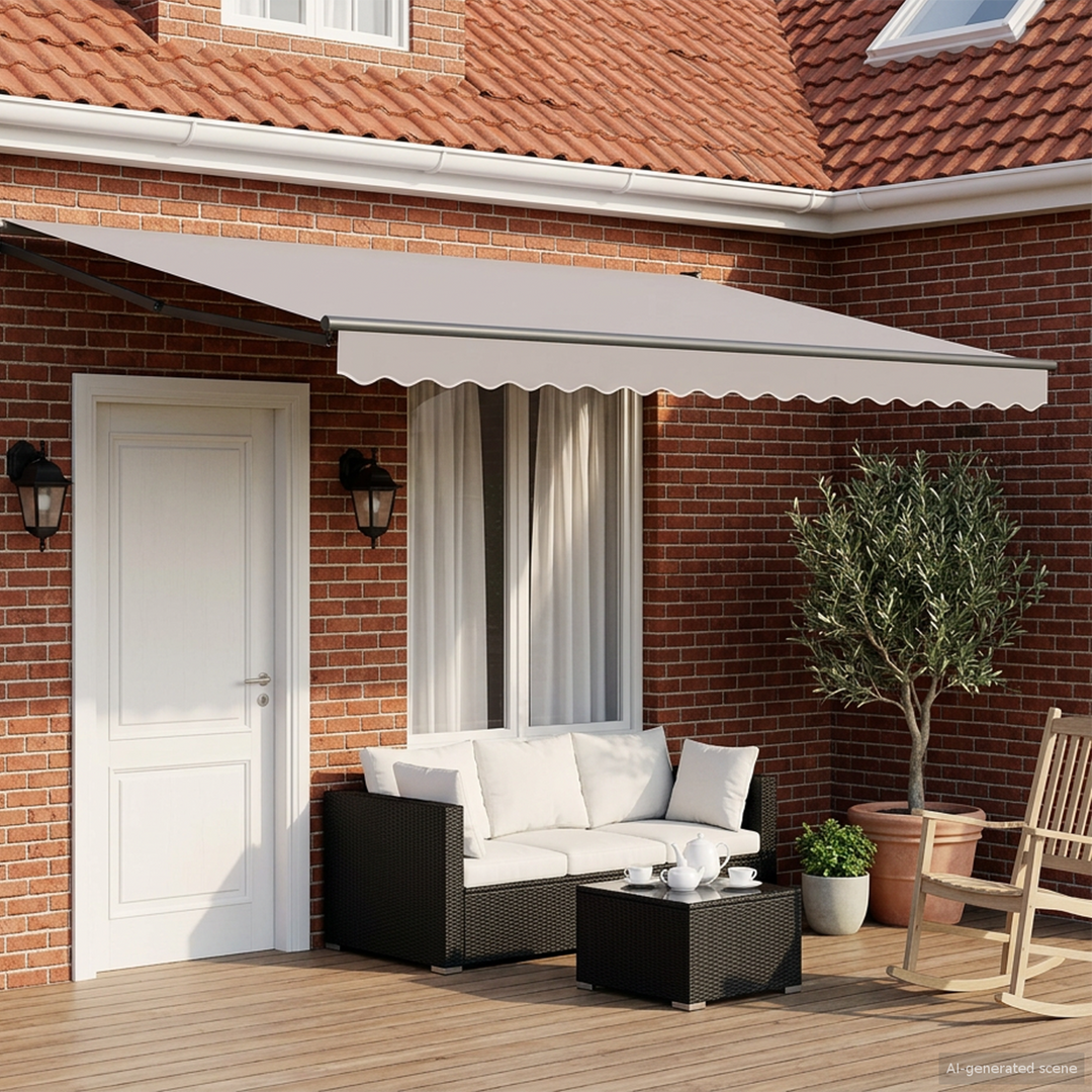 Elektrisk Utrækkelig Markiseramme Antracit 4 × 3 m Aluminium