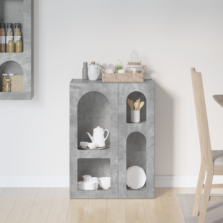 Sideboard ELST Beton Grå 59 x 35 x 80.5 cm Konstrueret træ