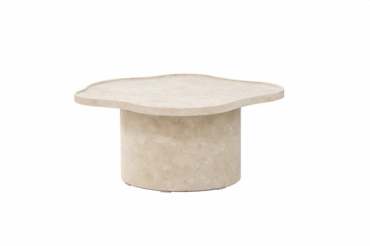 Venture Home Ilse sofabord - Beige marmorlook / MDF med 3D-papir