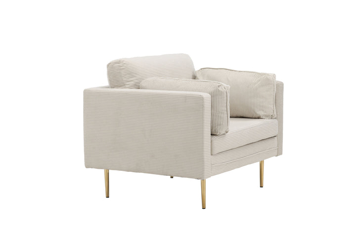 Venture Home Boom - Single Chair Corduroy - Light Grey