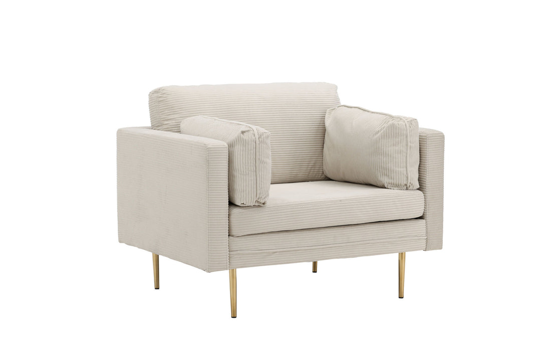 Venture Home Boom - Single Chair Corduroy - Light Grey