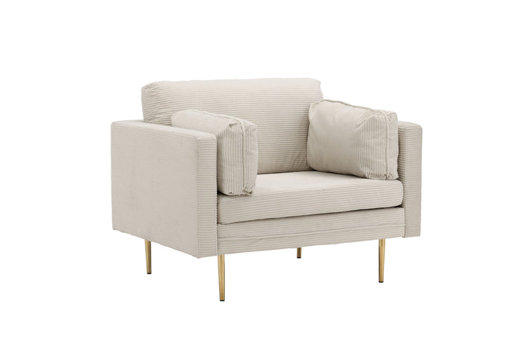 Venture Home Boom - Single Chair Corduroy - Light Grey