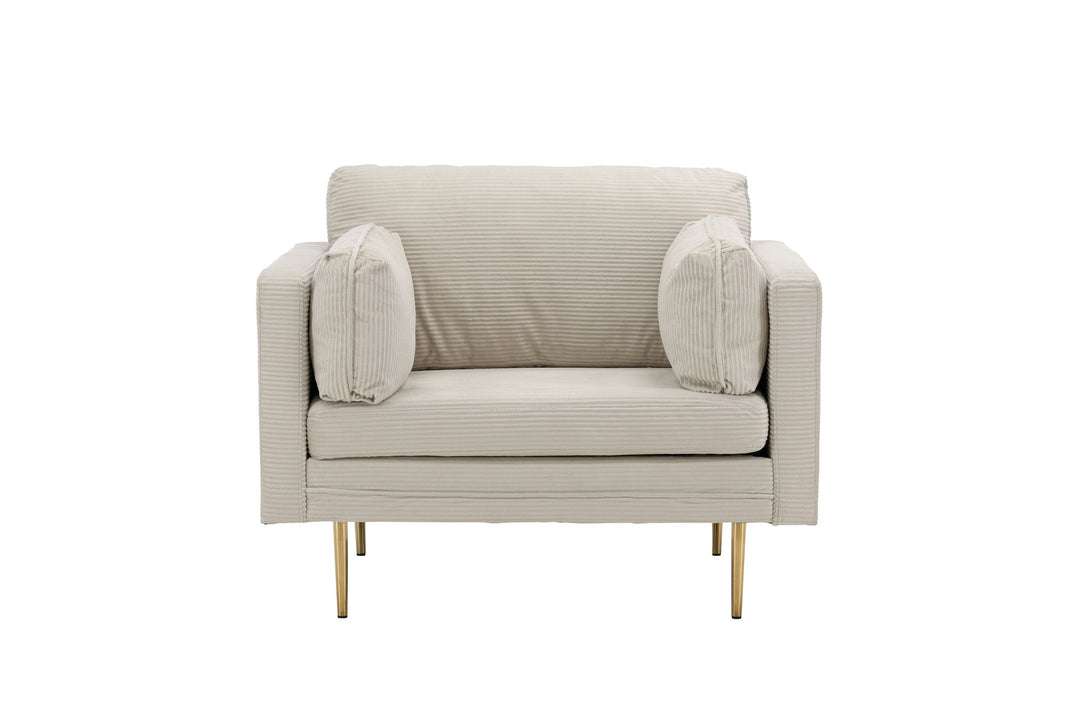 Venture Home Boom - Single Chair Corduroy - Light Grey