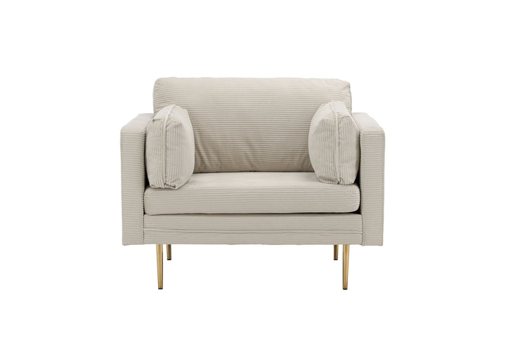 Venture Home Boom - Single Chair Corduroy - Light Grey